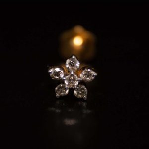 Zircon Stylist Nose Pin Six Stone -6CN