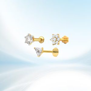 Zircon Stone One ,Seven & Triangle Shape Nose Pin