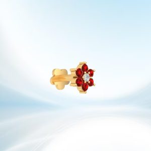 Zircon Red Seven Stone Nose Pin