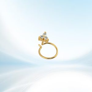 Zircon Stylist Three Stone Nose Pin