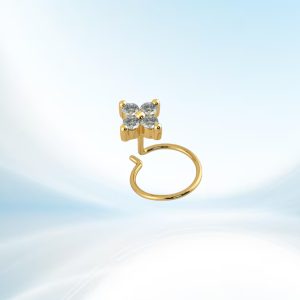 Zircon Stylist Four Stone Nose Pin
