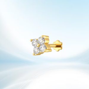 Zircon Four Stone Nose Pin-8CN