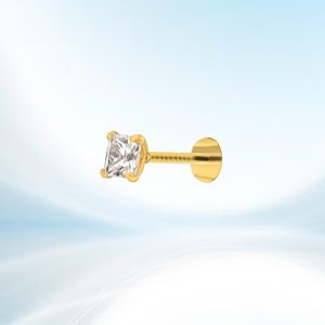 Zircon Stone Square Shape Nose Pin