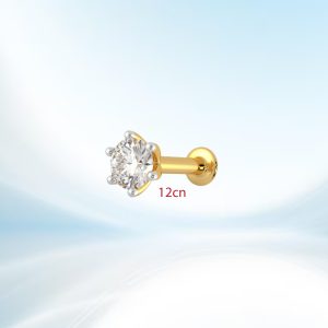 Zircon One Stone Nose Pin -12CN