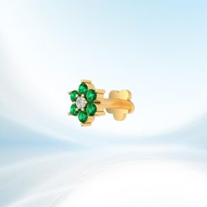 Zircon Green Seven Stone Nose Pin