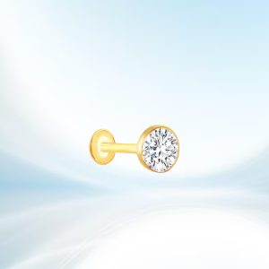 Zircon Stone Bati Shape Nose Pin