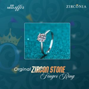 Zircon Four -Claws Finger Ring