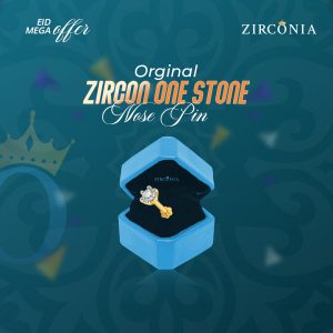 Zircon Diamond Cut One Stone Nose Pin -3CN-11